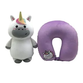 2-in-1 Swapseazzz Travel Pillow and Plush Toy - Astra the Unicorn Adoracorns CUSH377