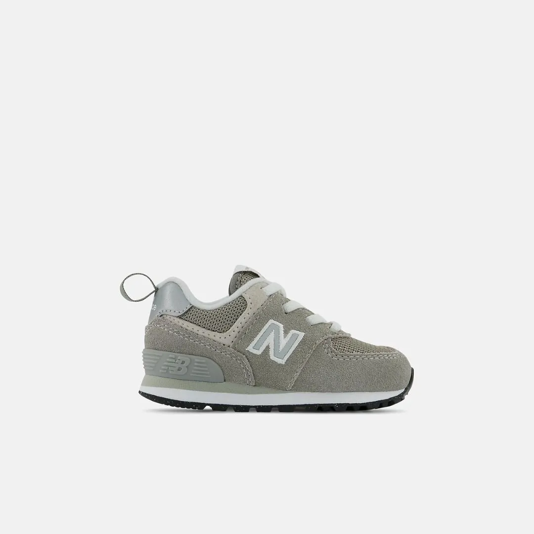 574 Core Bungee Sneaker (Grey + White)