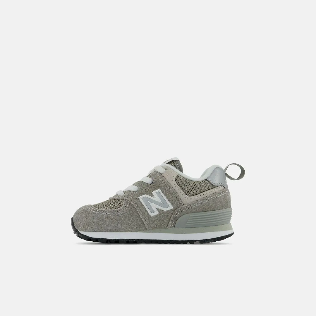 574 Core Bungee Sneaker (Grey + White)