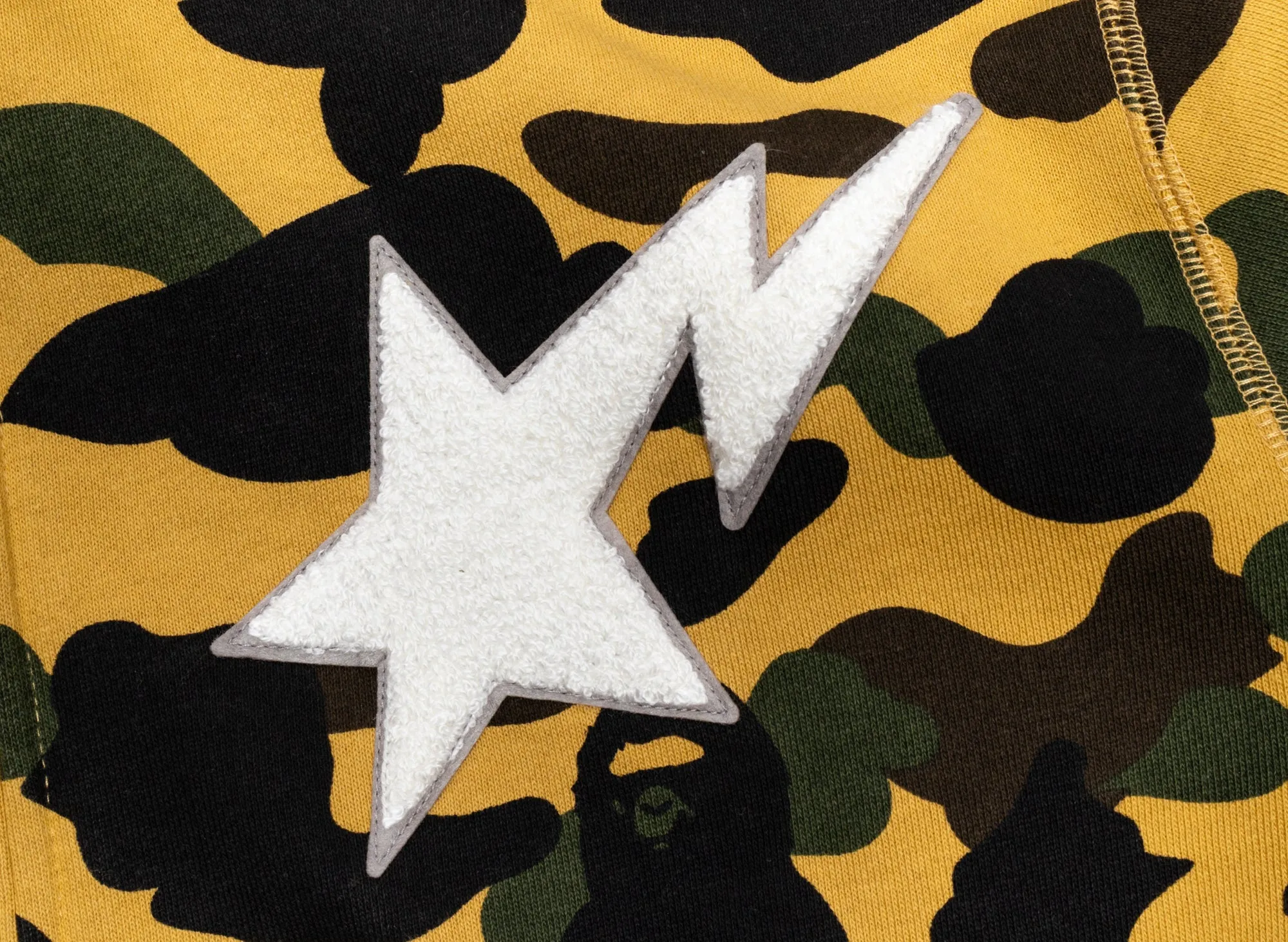 A Bathing Ape 1st Camo Full Zip Hoodie in Yellow xld