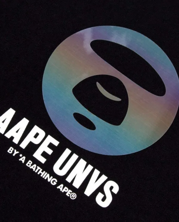 A BATHING APE  |Crew Neck Pullovers Cotton Short Sleeves Logo