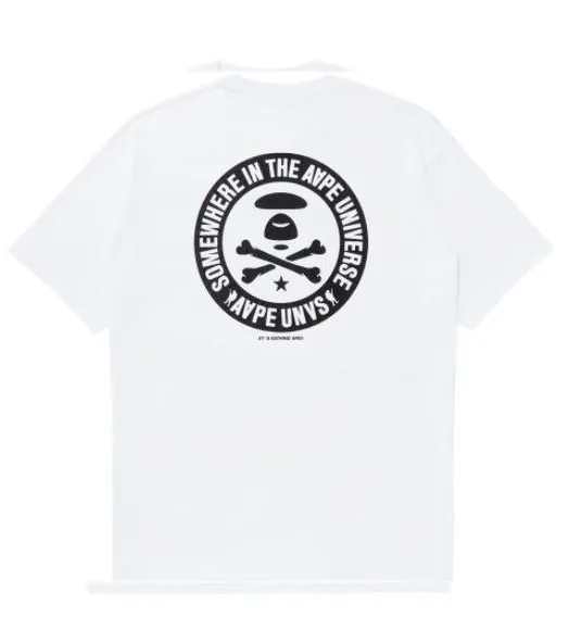 A BATHING APE  |Crew Neck Pullovers Cotton Short Sleeves Logo