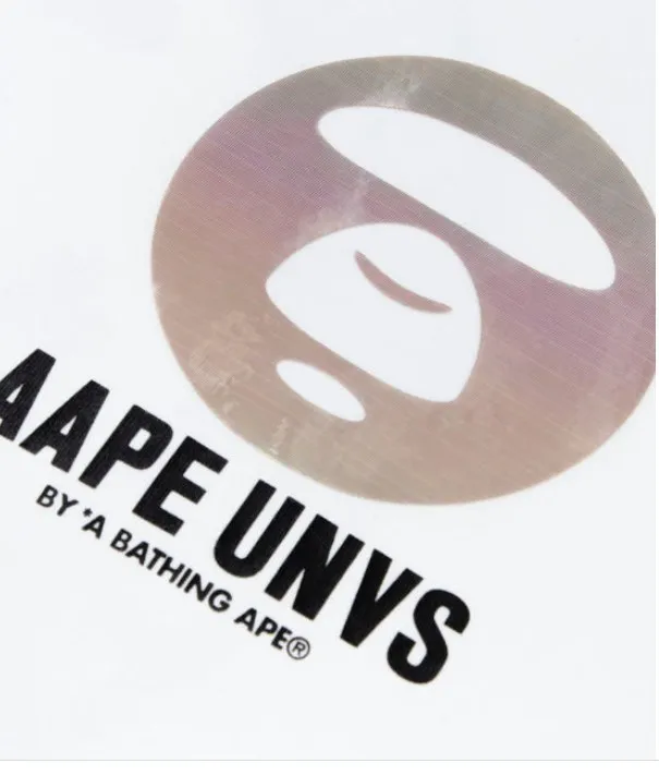 A BATHING APE  |Crew Neck Pullovers Cotton Short Sleeves Logo