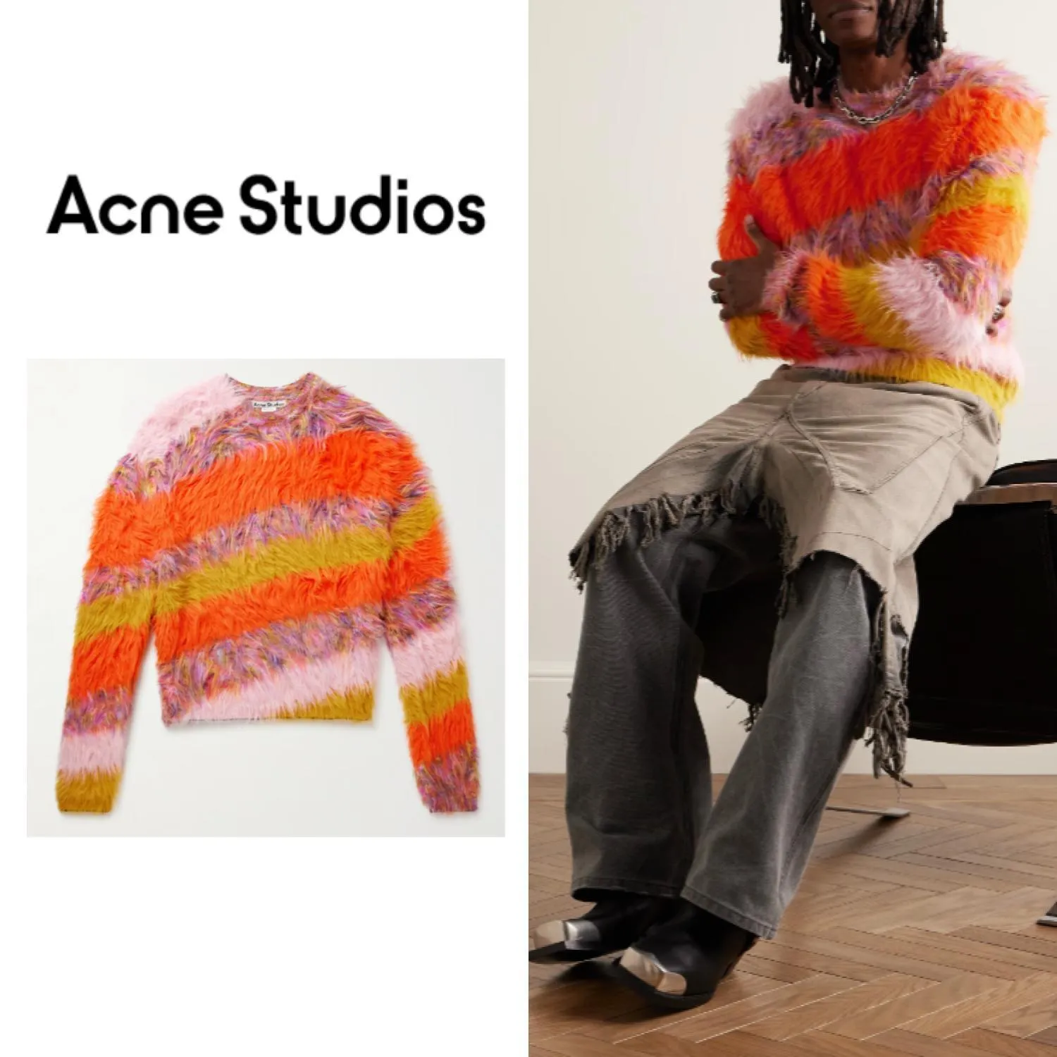 Acne Studios  |Pullovers Stripes Nylon Street Style Long Sleeves Designers