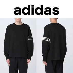 adidas  |Crew Neck Street Style Long Sleeves Cotton