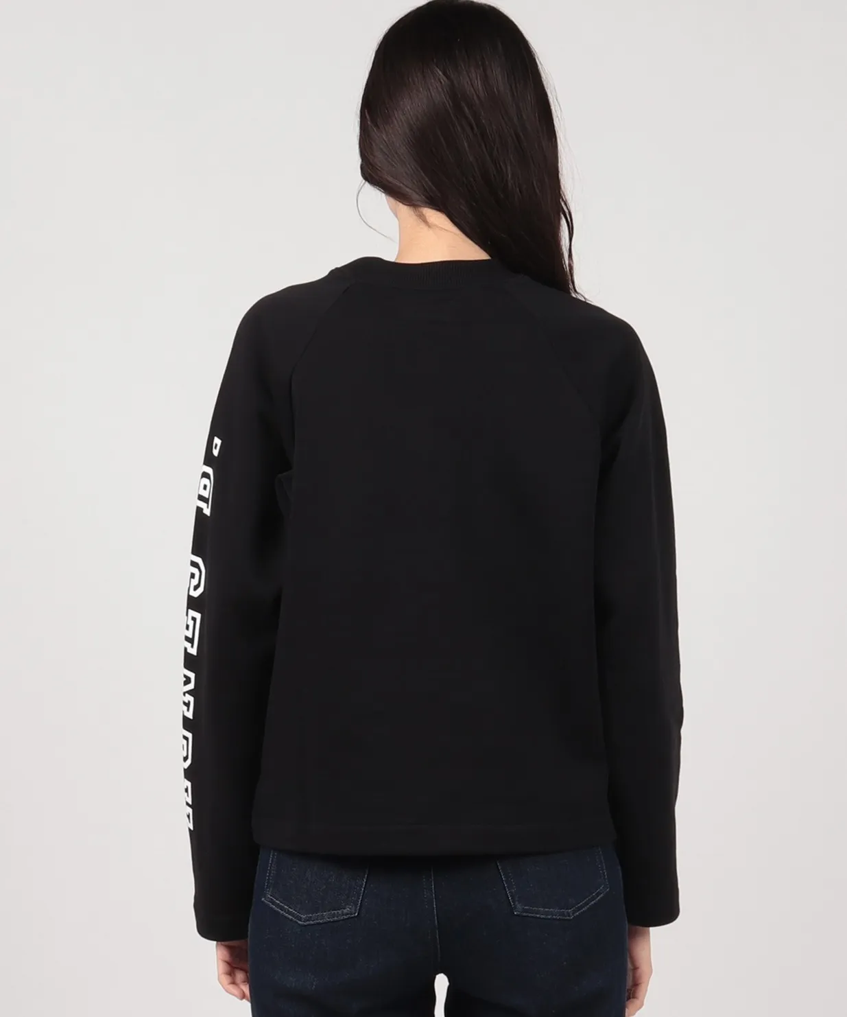 Agnes b  |Crew Neck Street Style Long Sleeves Plain Cotton