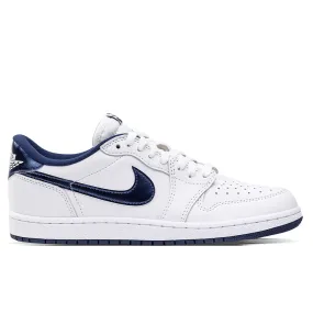 Air Jordan 1 Low 85 'Metallic Blue' - White/Navy