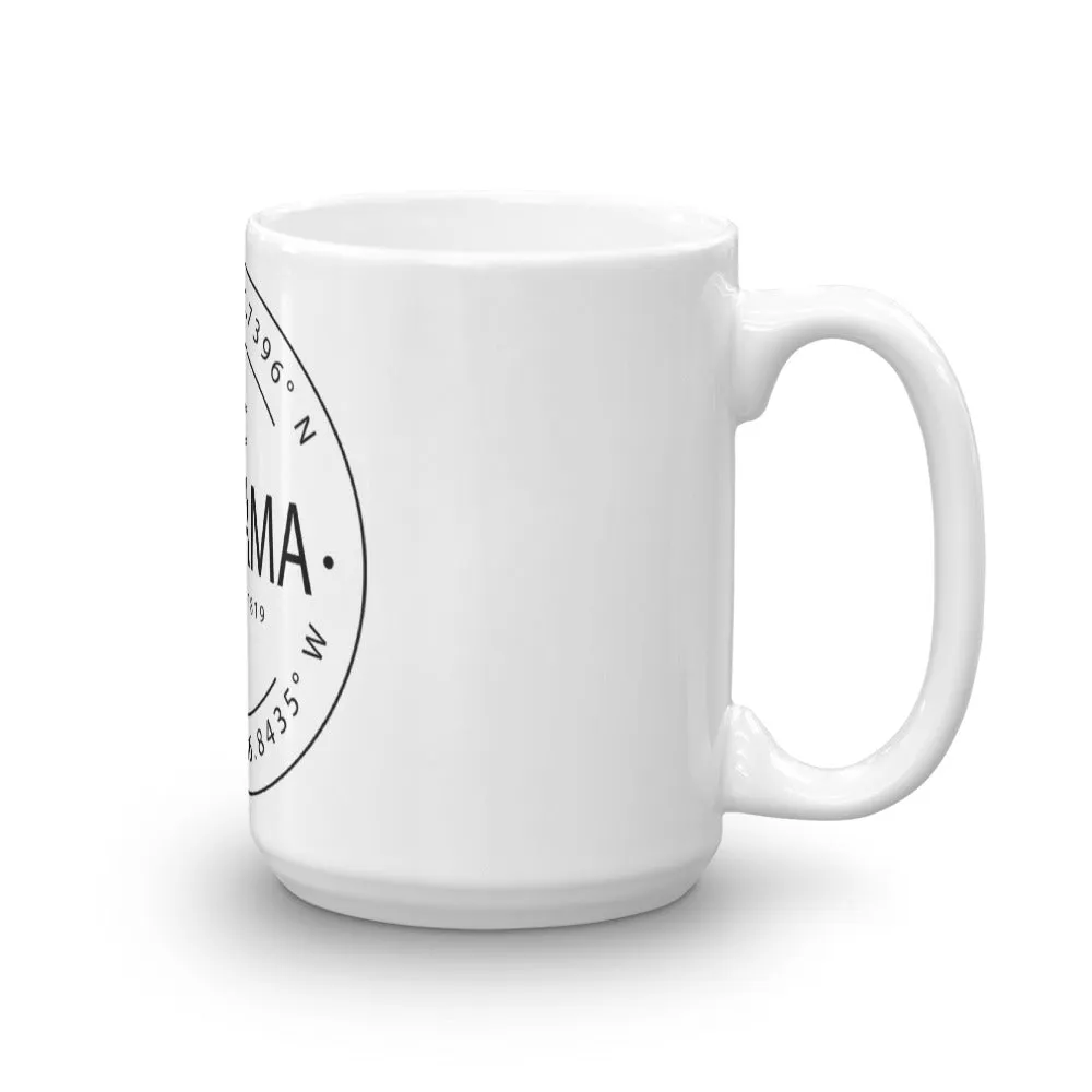 Alabama - Mug - Latitude & Longitude