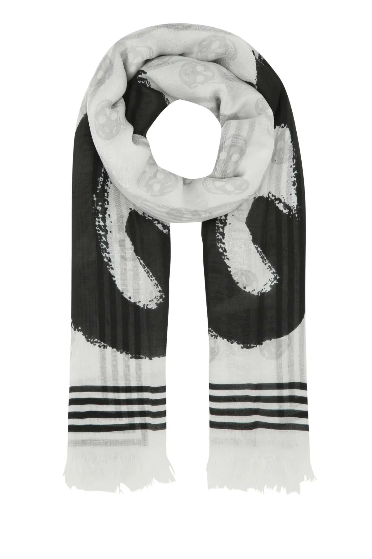 Alexander McQueen Graffiti Biker Skull Scarf