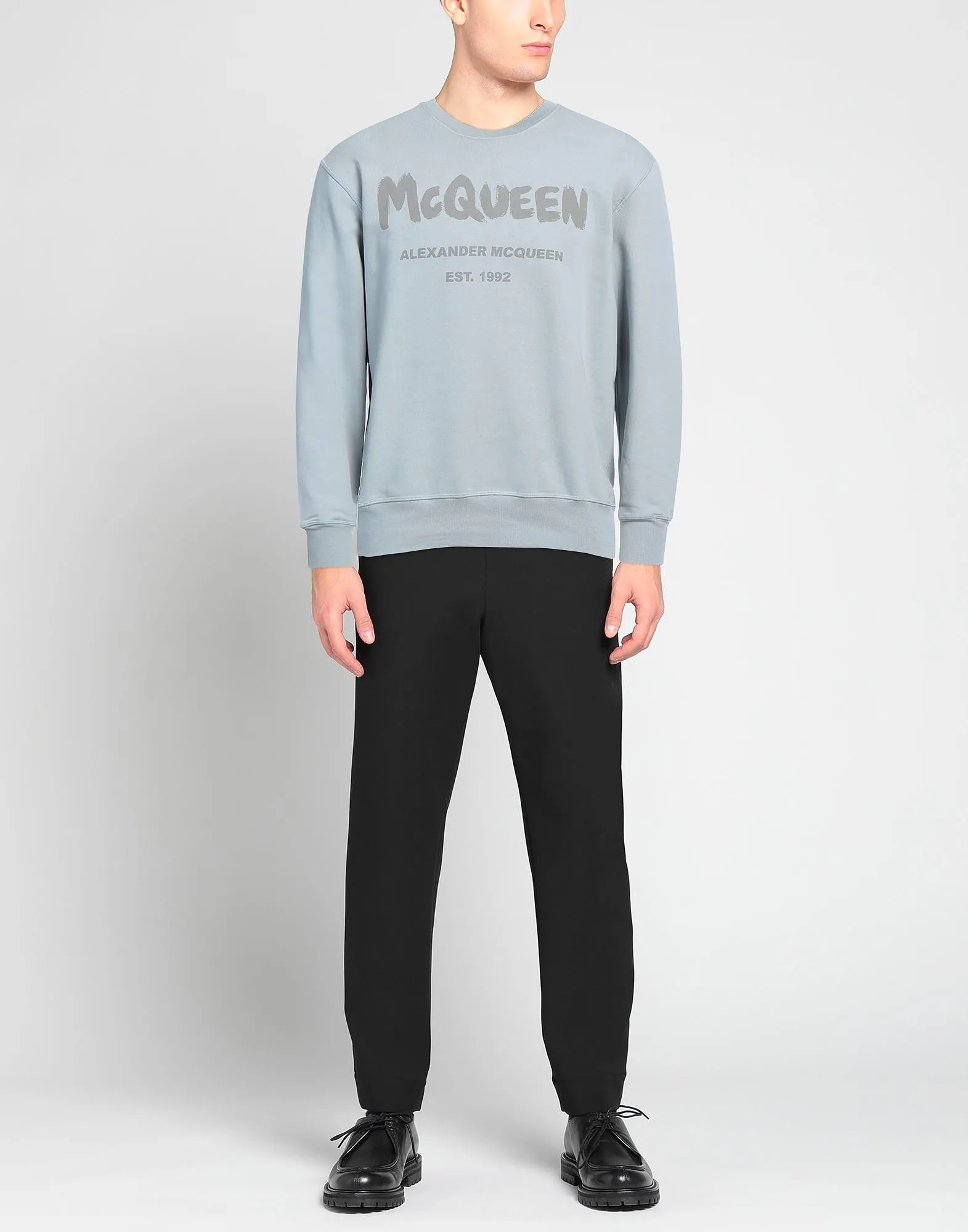 alexander mcqueen  |Logo Crew Neck Pullovers Long Sleeves Cotton Street Style