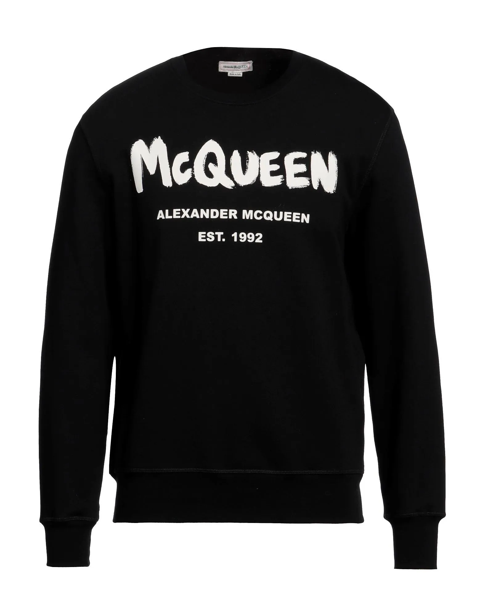 alexander mcqueen  |Logo Crew Neck Pullovers Long Sleeves Cotton Street Style