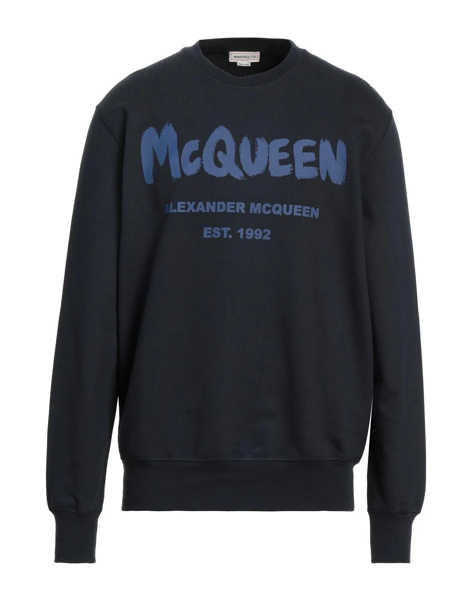 alexander mcqueen  |Logo Crew Neck Pullovers Long Sleeves Cotton Street Style