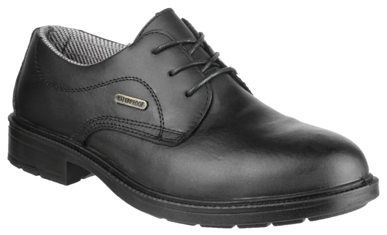 Amblers Safety Mens FS62 Leather Waterproof Safety Shoes Black