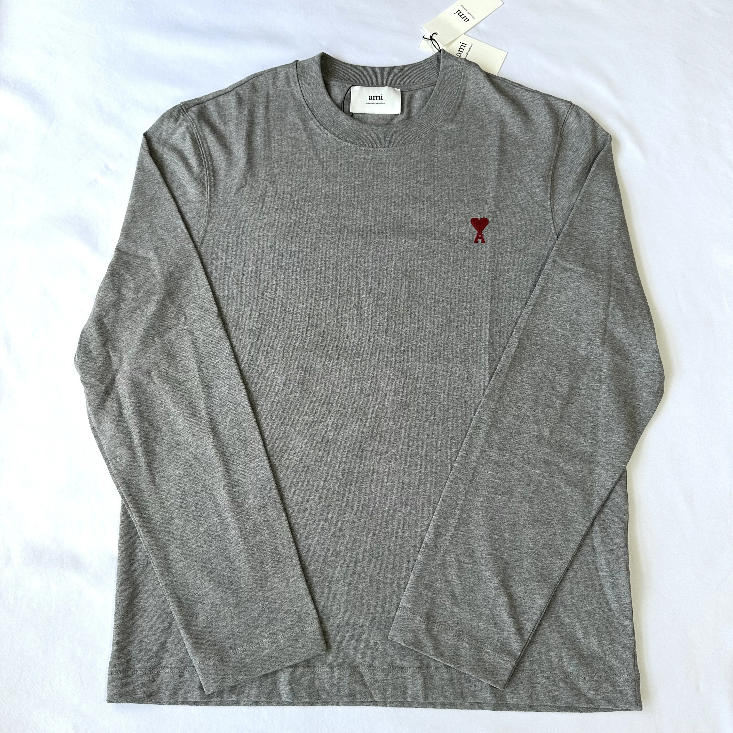 AMI PARIS  |Crew Neck Unisex Long Sleeves Plain Cotton