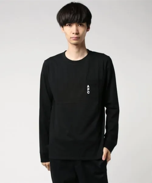 A.P.C.  |Crew Neck Long Sleeves Plain Long Sleeve T-shirt Logo