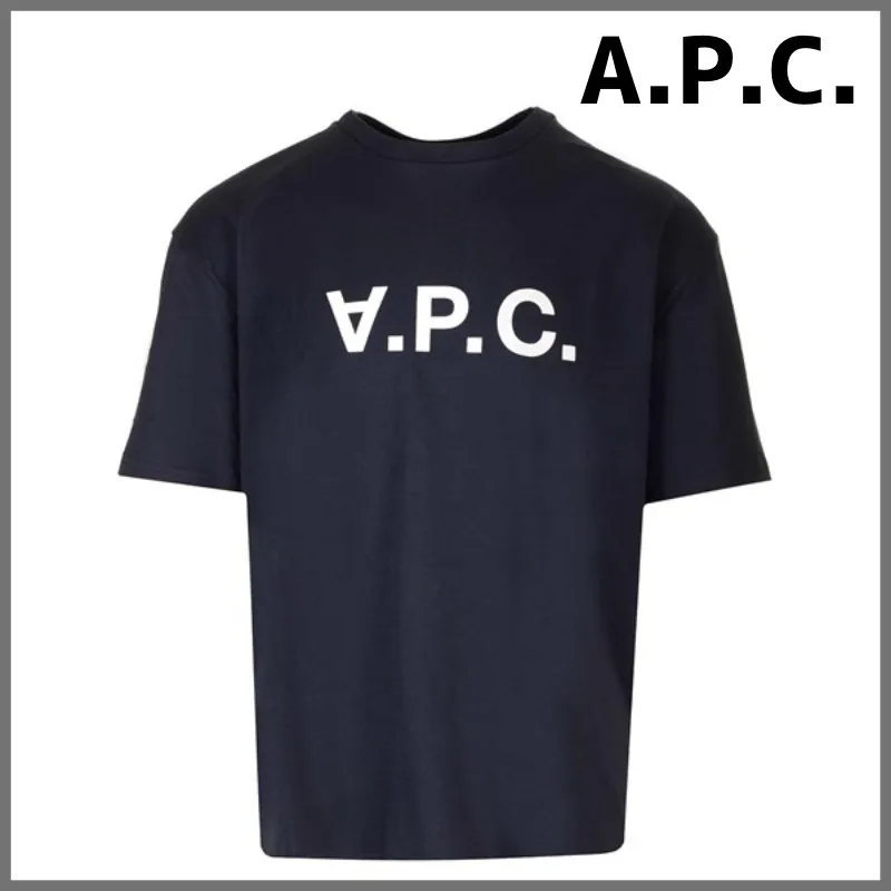 A.P.C.  |Pullovers Unisex Plain Cotton Short Sleeves Logo Designers