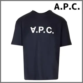 A.P.C.  |Pullovers Unisex Plain Cotton Short Sleeves Logo Designers