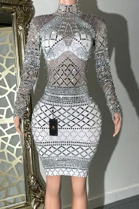 Appeal White Diamante Dress