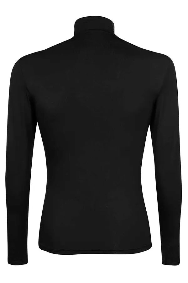 Armani Turtleneck Slim Jersey Black