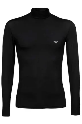 Armani Turtleneck Slim Jersey Black