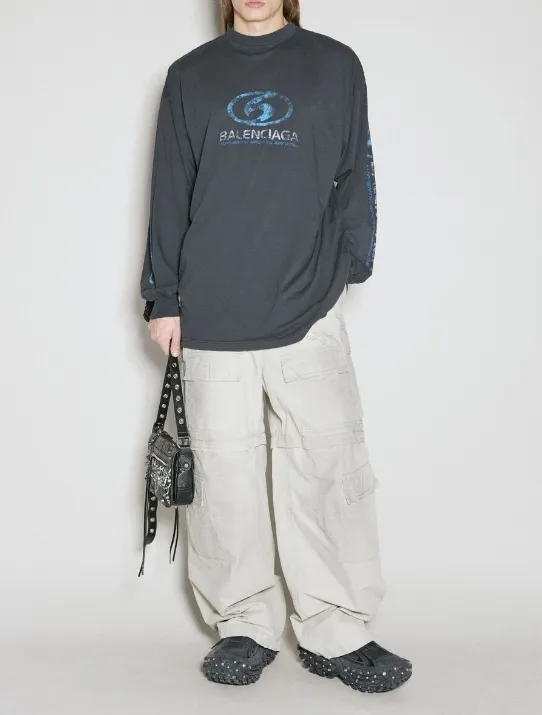 BALENCIAGA  |Street Style Long Sleeves Plain Long Sleeve T-shirt Logo