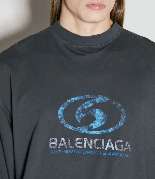 BALENCIAGA  |Street Style Long Sleeves Plain Long Sleeve T-shirt Logo