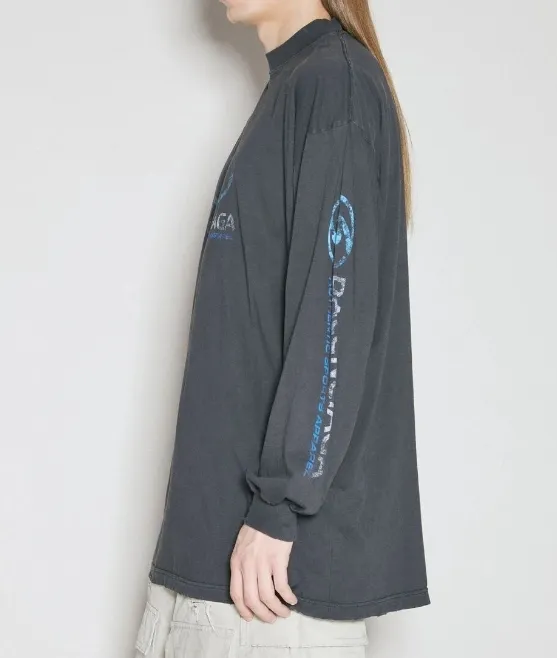 BALENCIAGA  |Street Style Long Sleeves Plain Long Sleeve T-shirt Logo