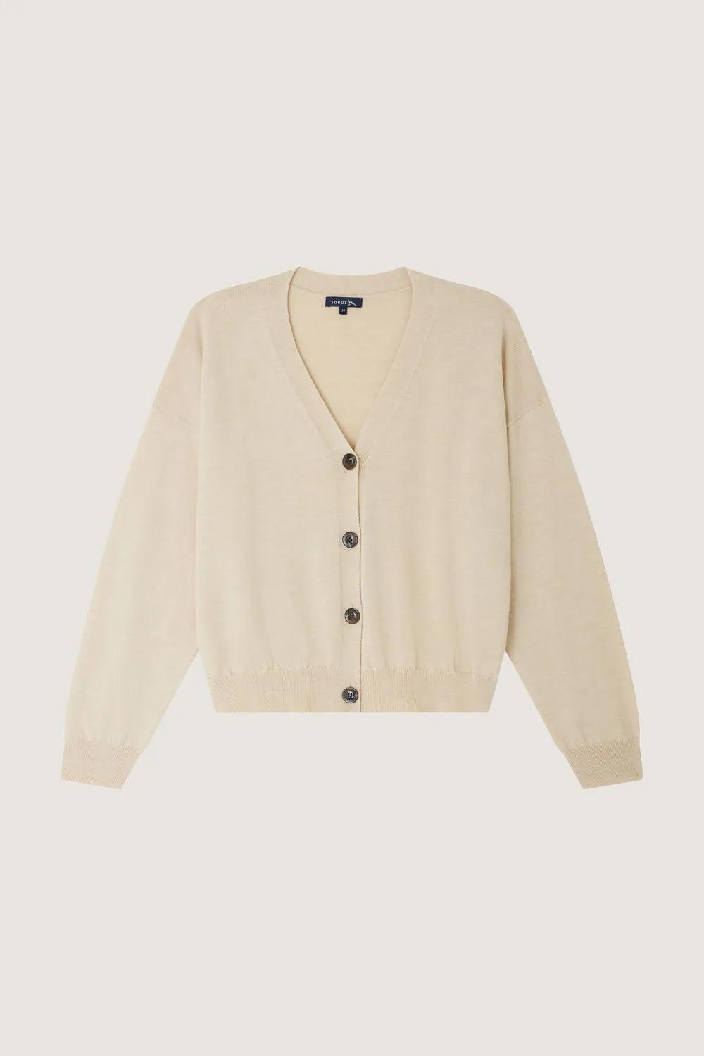 Beige Idem Merino Cardigan