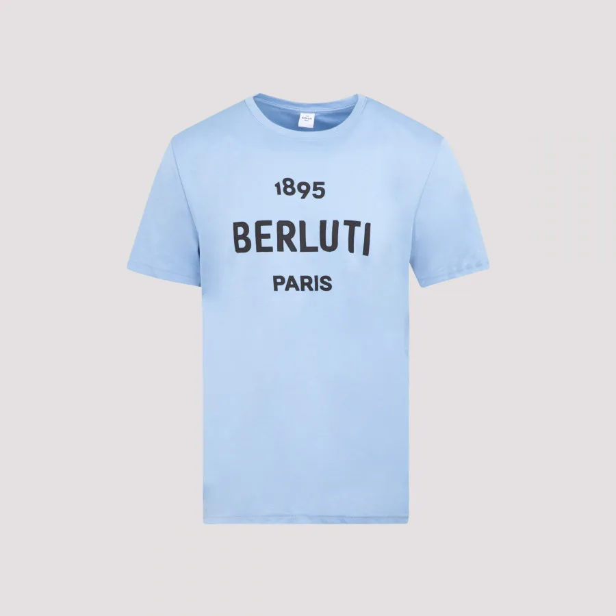 Berluti  |Pullovers Street Style Cotton Short Sleeves Logo Luxury