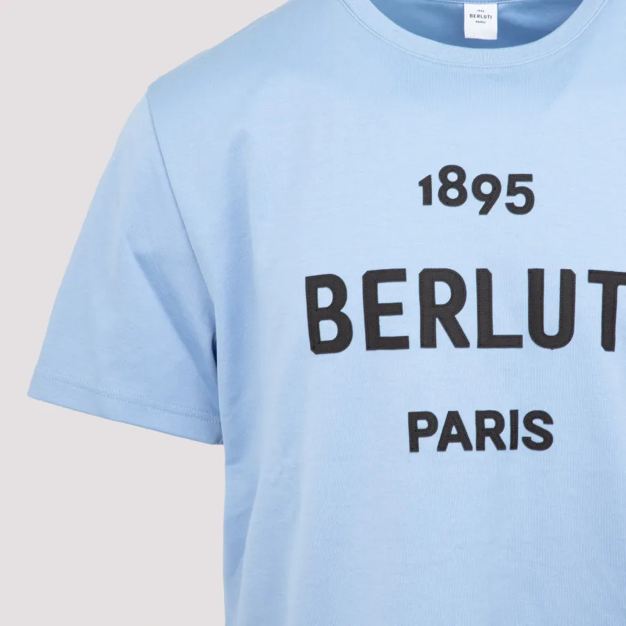 Berluti  |Pullovers Street Style Cotton Short Sleeves Logo Luxury