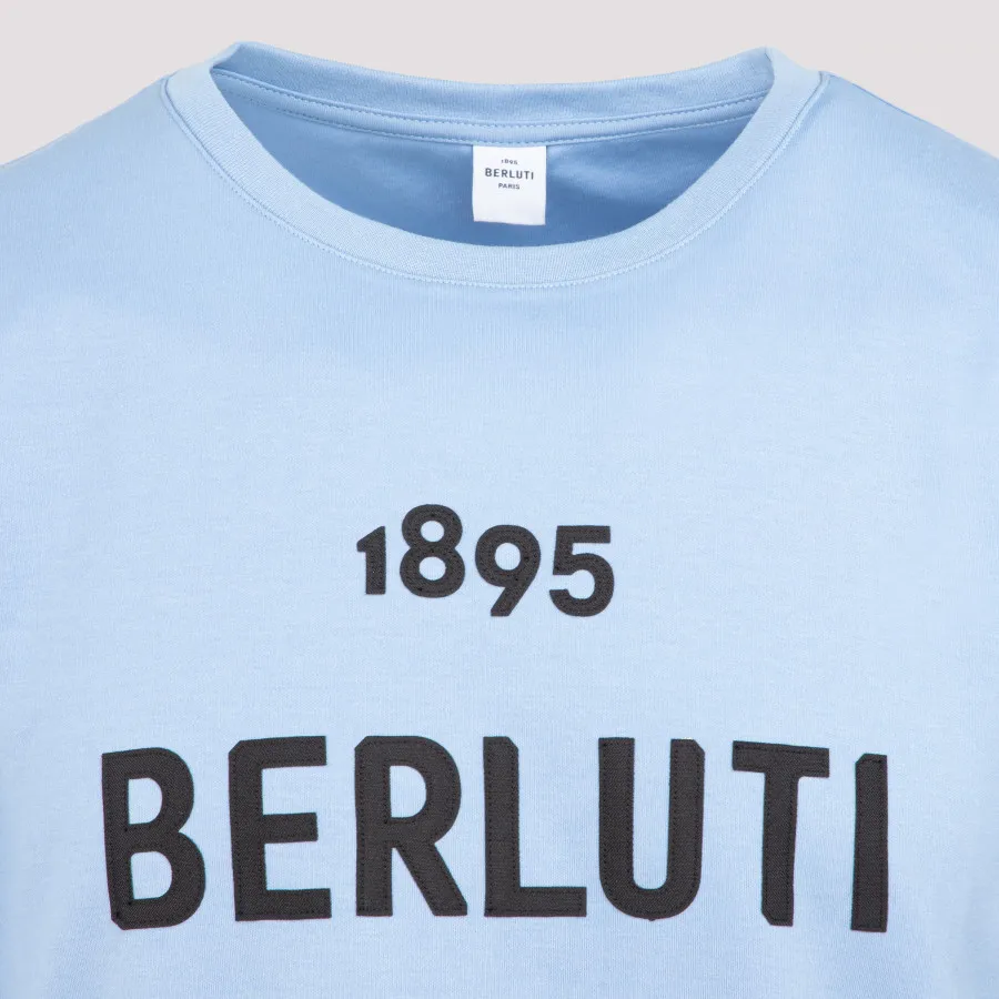 Berluti  |Pullovers Street Style Cotton Short Sleeves Logo Luxury