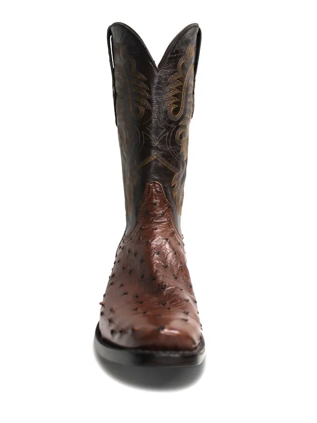 Black Jack Mens Kango Tobacco  Full Quill Ostrich Boots