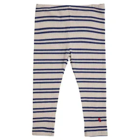 Bobo Choses Baby Blue Stripes Leggings Cream