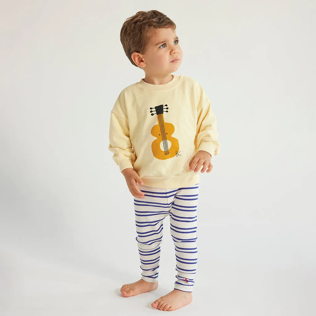 Bobo Choses Baby Blue Stripes Leggings Cream