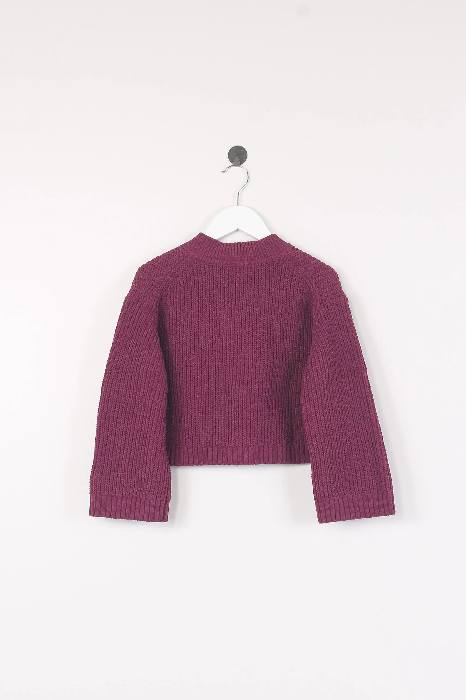 Cardigan Coste Bottoni Amaranth