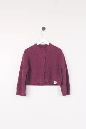 Cardigan Coste Bottoni Amaranth