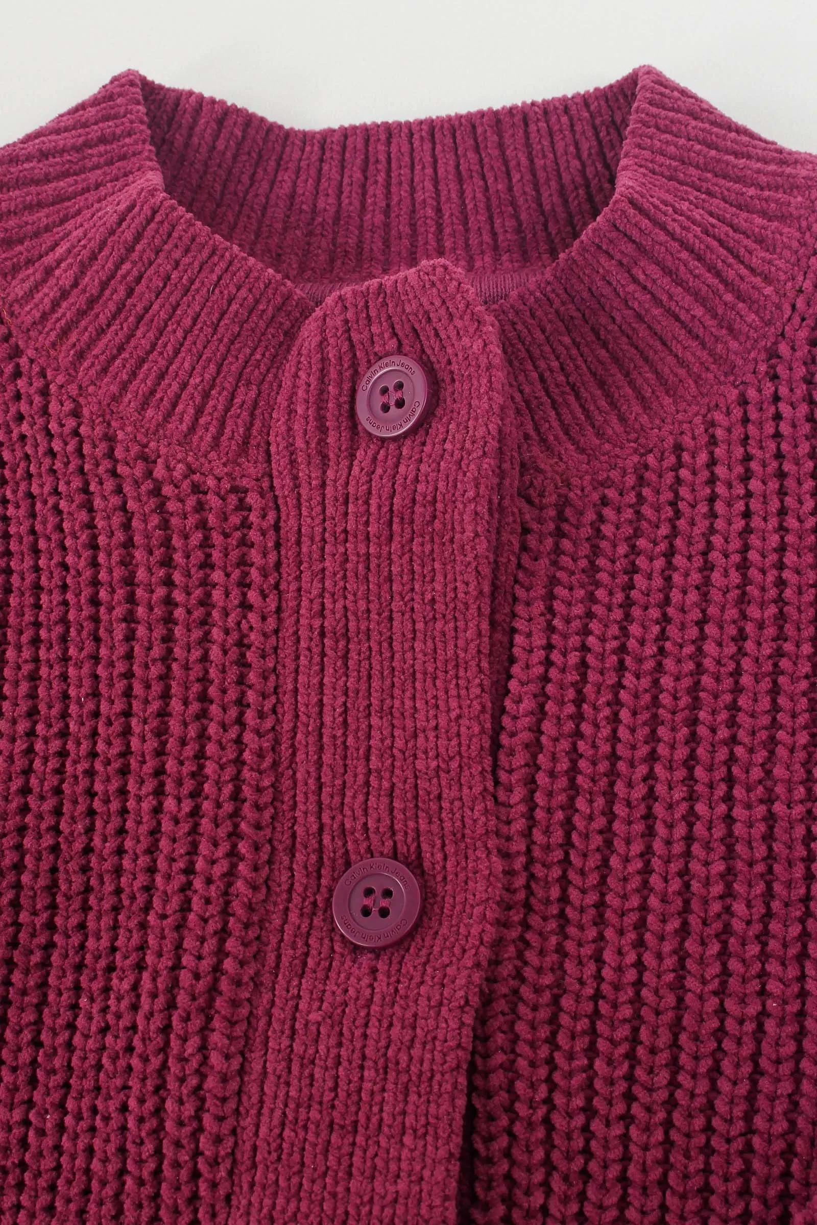 Cardigan Coste Bottoni Amaranth