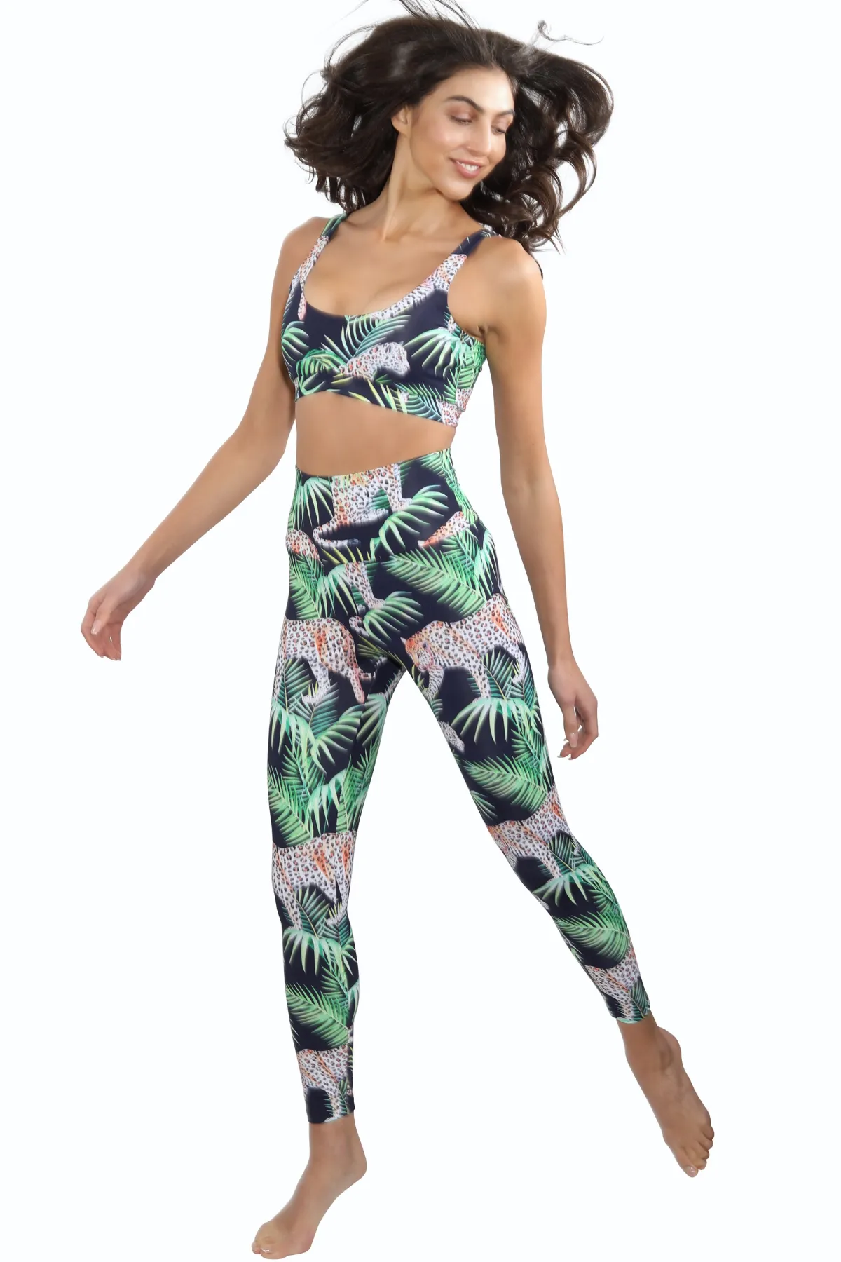 CAROLINE TROPICAL LEOPARD Activewear Legging