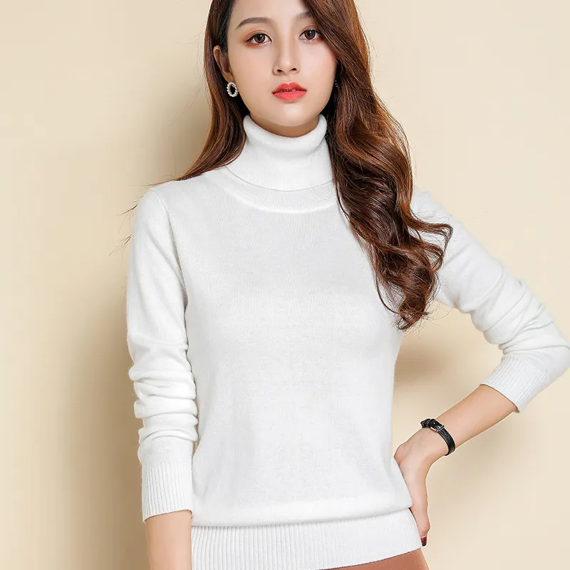 Cashmere Sweatshirt Turtleneck Jacket Women 2023 Autumn Winter Clothing Female Sweatshirt Pull Femme Hiver Basic Warm Knitted Sw