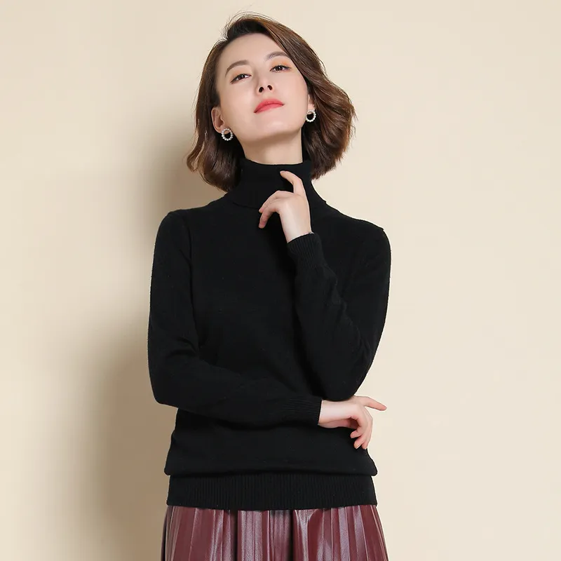 Cashmere Sweatshirt Turtleneck Jacket Women 2023 Autumn Winter Clothing Female Sweatshirt Pull Femme Hiver Basic Warm Knitted Sw