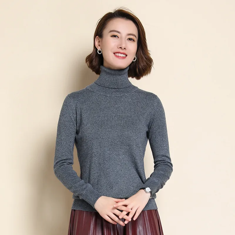 Cashmere Sweatshirt Turtleneck Jacket Women 2023 Autumn Winter Clothing Female Sweatshirt Pull Femme Hiver Basic Warm Knitted Sw