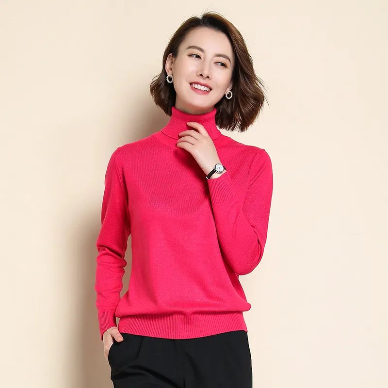 Cashmere Sweatshirt Turtleneck Jacket Women 2023 Autumn Winter Clothing Female Sweatshirt Pull Femme Hiver Basic Warm Knitted Sw