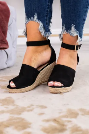 Chase The Moon Wedges, Black