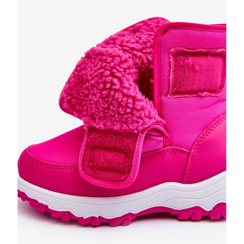 Children's Insulated Snow Boots With Velcro Pink Big Star MM374121