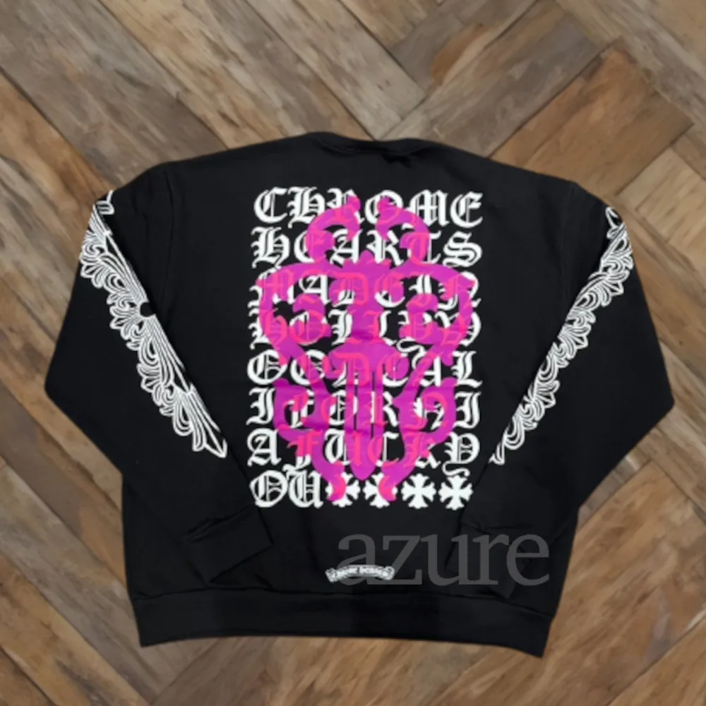 CHROME HEARTS  |Pullovers Unisex Street Style Long Sleeves Plain Sweatshirts