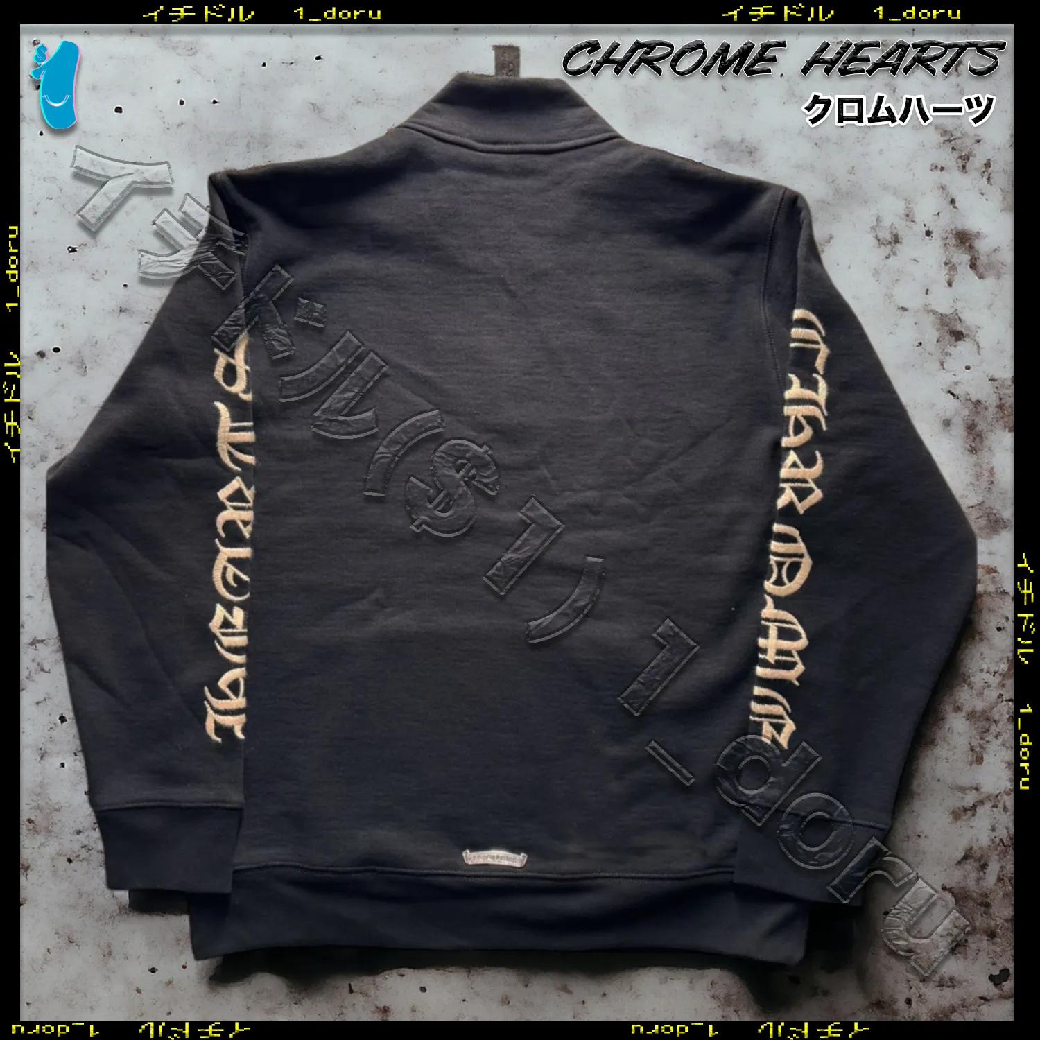 CHROME HEARTS  |Unisex Street Style Long Sleeves Logo Sweatshirts