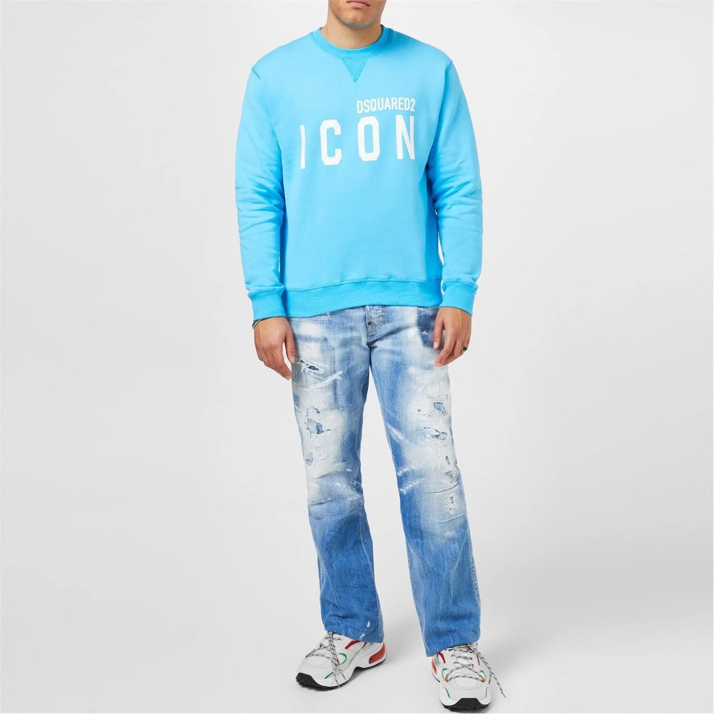 D SQUARED2  |Pullovers Unisex Street Style Long Sleeves Cotton Logo