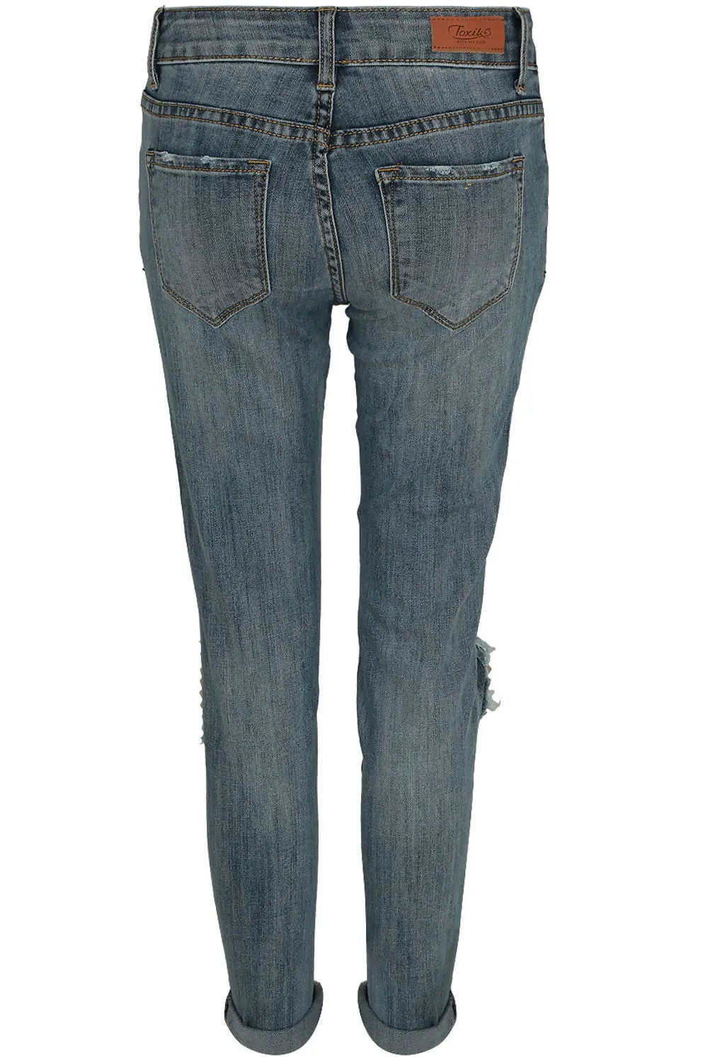 Denim Studs Knee Flap Jeans