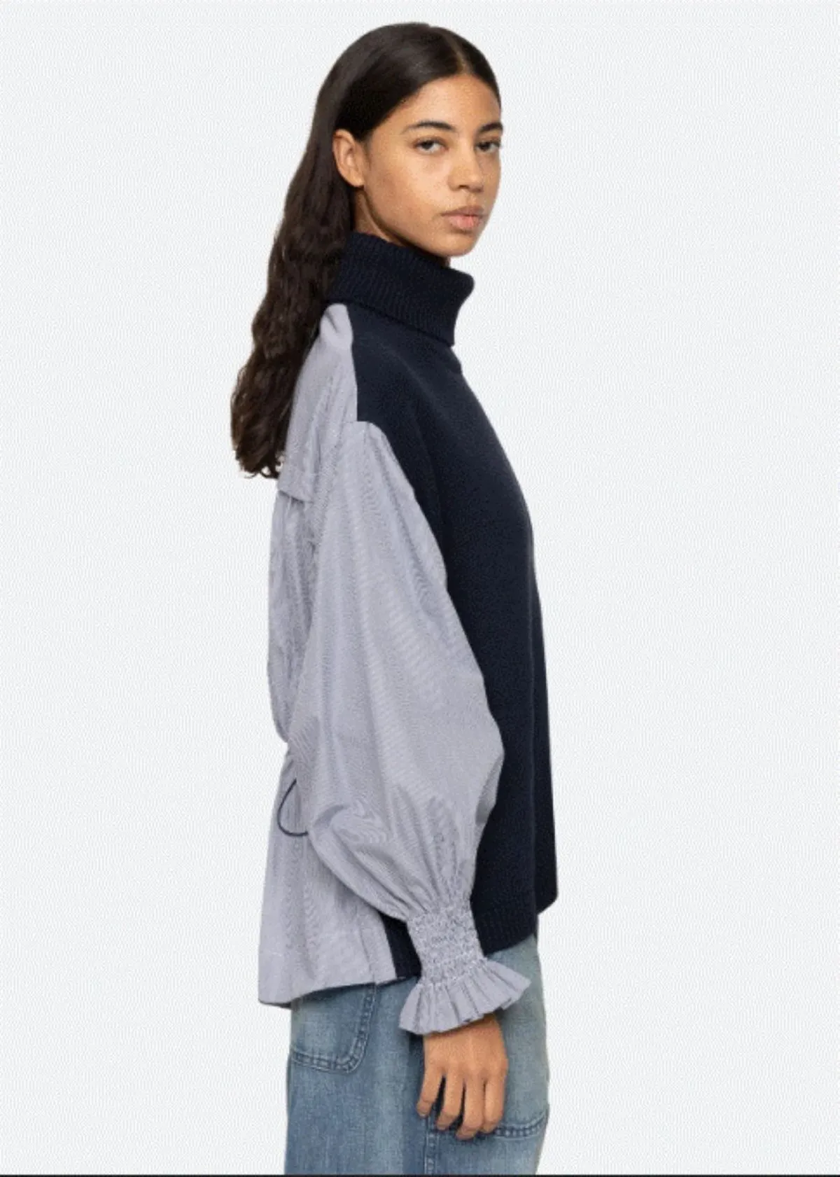 Devana Turtleneck Sweater - Navy