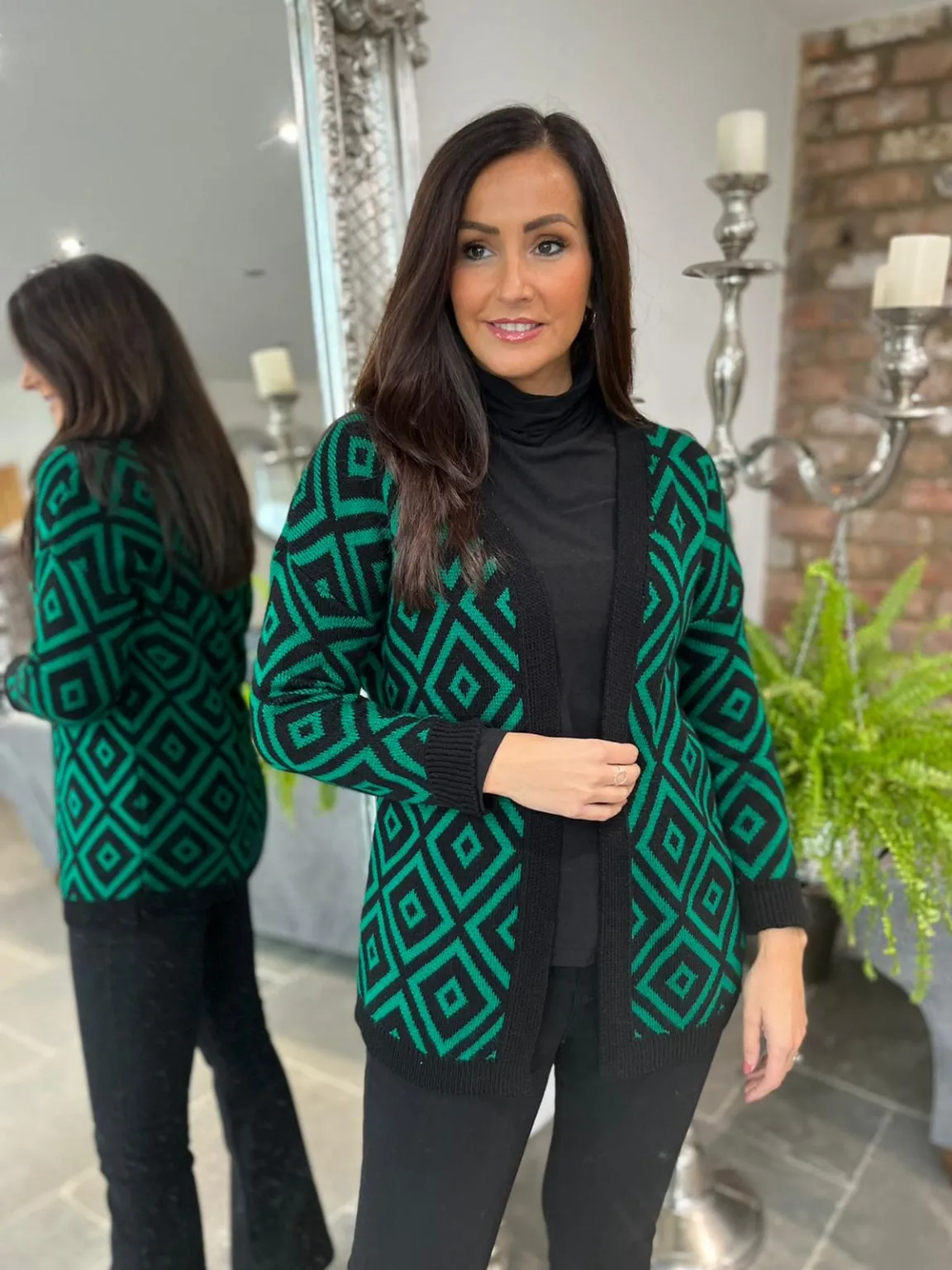 Diamond Pattern Cardigan DeeDee